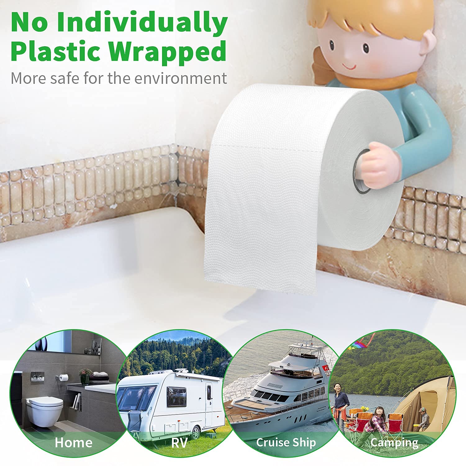 Rapid Dissolving RV Toilet Paper Septic Safe, Camping Toilet Paper