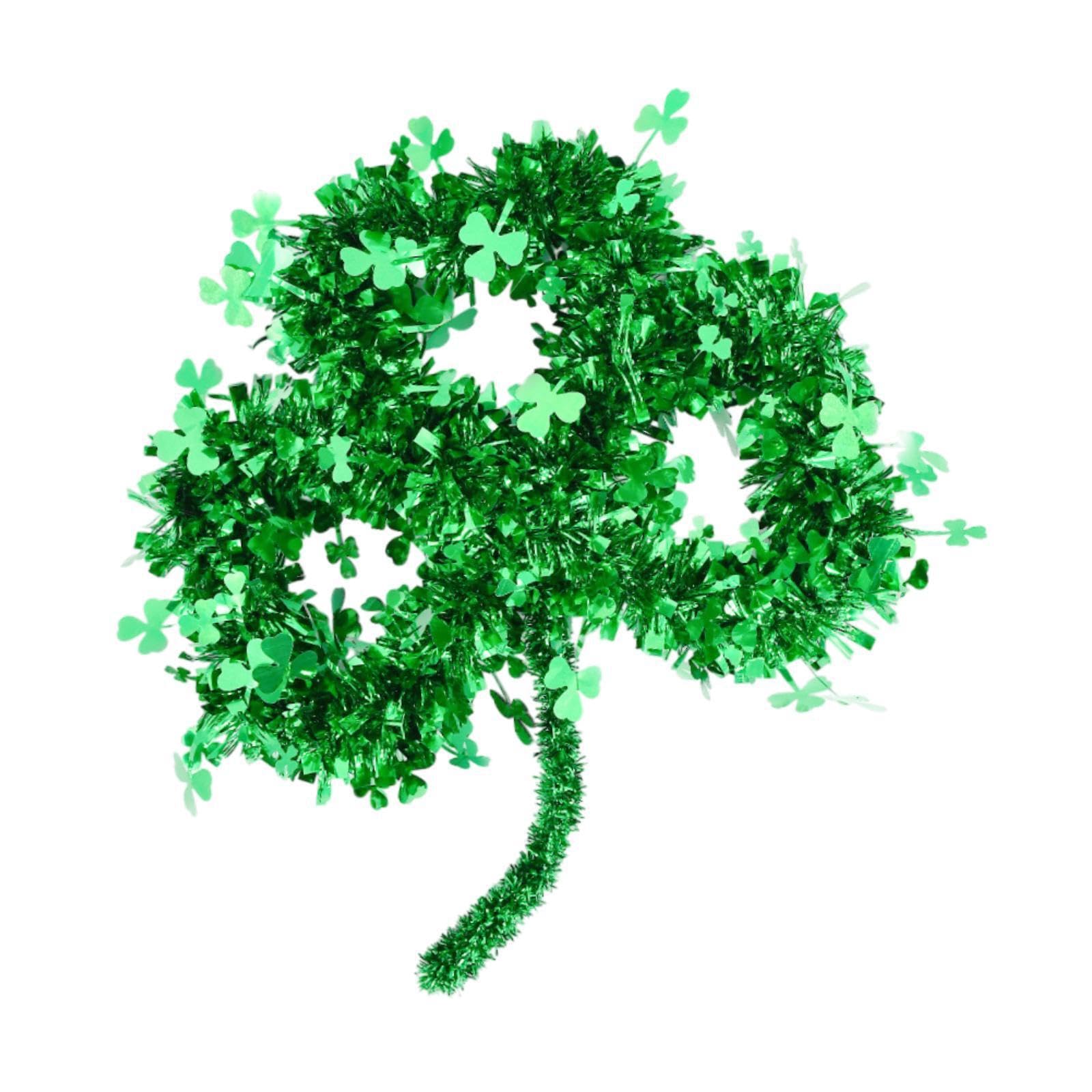 KTUXZCI St Patricks Day Wreath Shamrock Hanging Wreath Room Decoration Unique Front Door Craft Window Decoration For Outstanding Festivities Shamrock Hanging