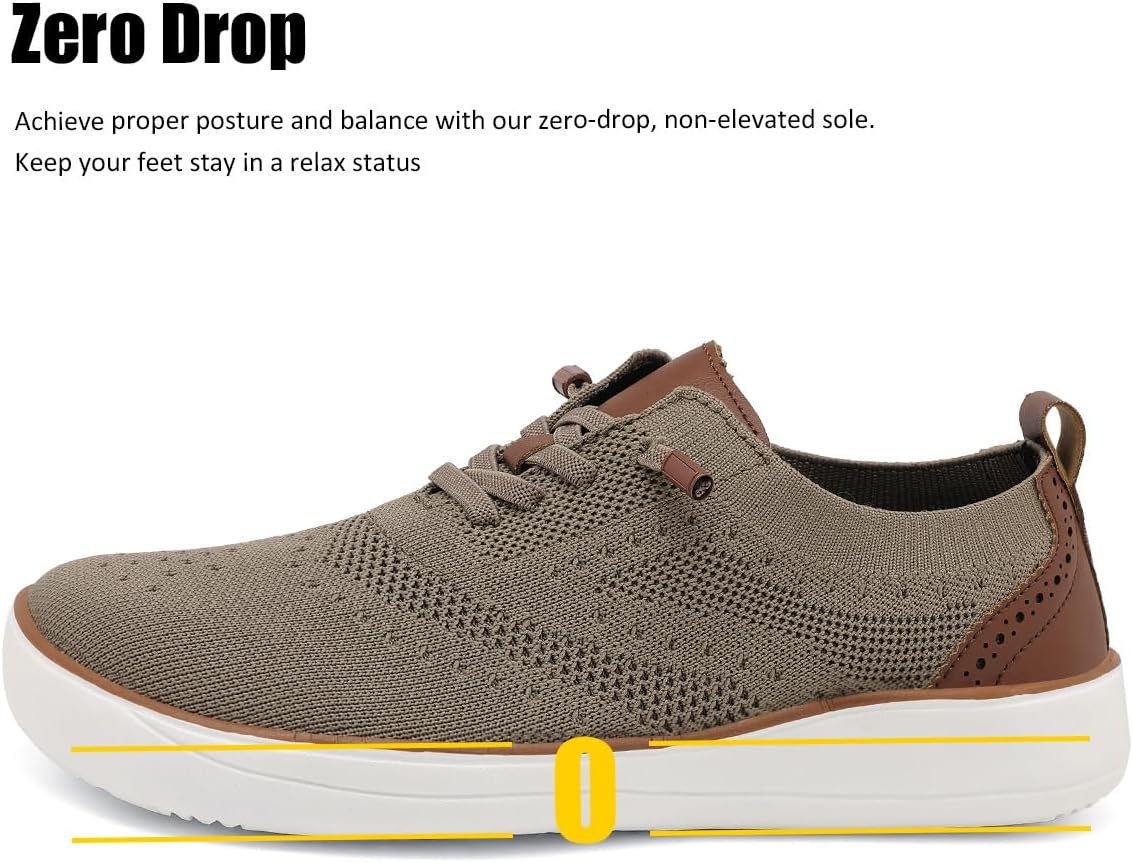 CFVKPT Mens Barefoot Dress Shoes Wide Toe Box Zero Drop Oxfords Shoes Business Casual Sneakers Size 6.5-12 - Image 5