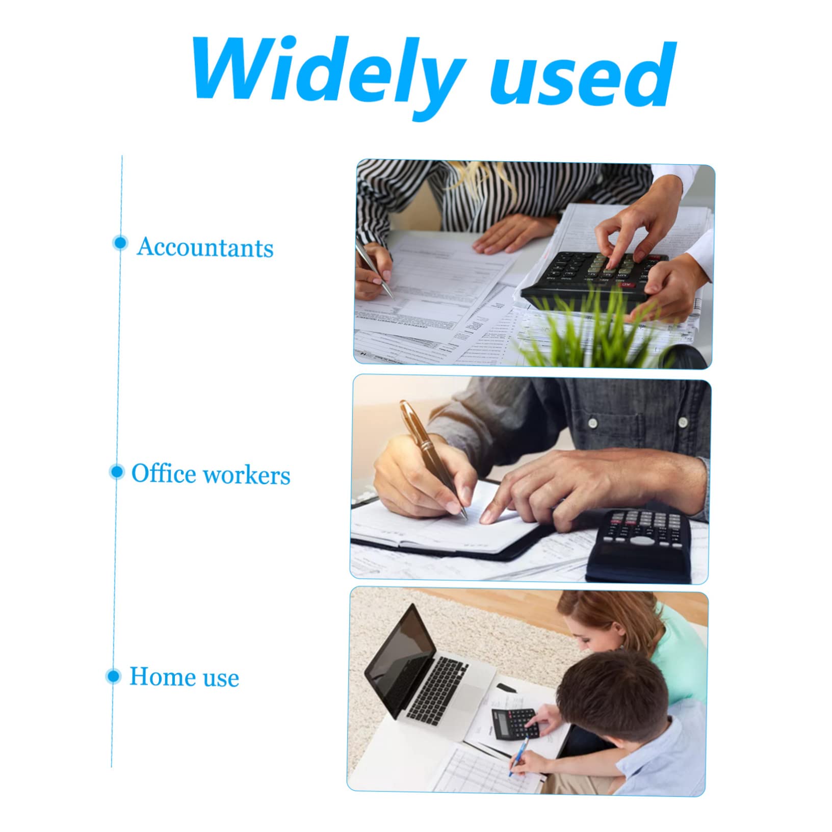 Calculatrice de Bureau Simple à 12 Chiffres Grand Écran LCD, Légère et Pratique en Abs Vert, pour Bureau et Étudiants