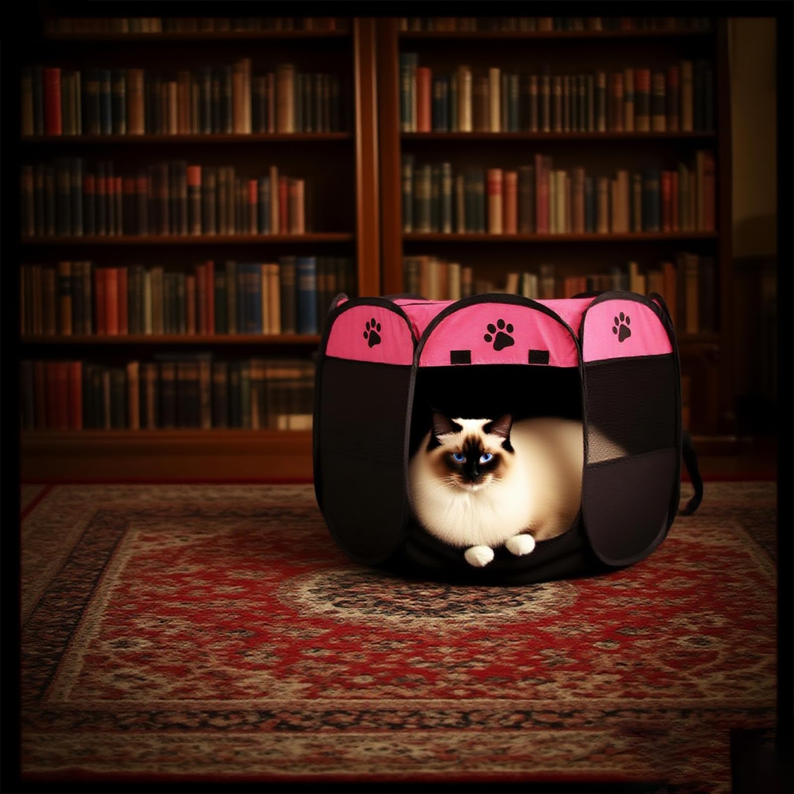Recinto per cuccioli 74x74x43 cm – Recinto pieghevole per cani e gatti – Recinto per conigli e per porcellini d'India – Recinto sicuro per piccoli animali per interni ed esterni