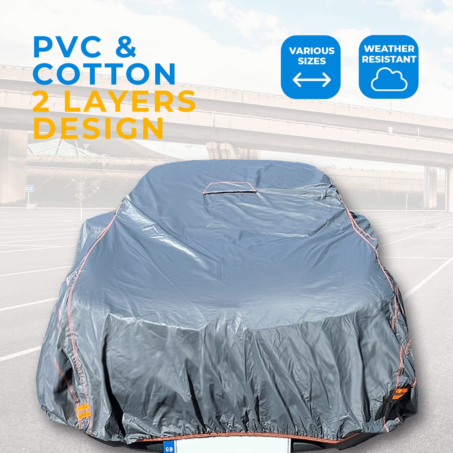 Simplemente pwcc4 Totalmente Impermeable Coche Cubierta, XL