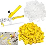 Sistema di Livellamento per Piastrelle 2mm 400 Distanziatori per Piastrelle 100 Cunei per Piastrelle Riutilizzabili 1 Pinza Utensili Livellamento Piastrelle per Piastrelle Altezza 3 – 12 mm (2MM)