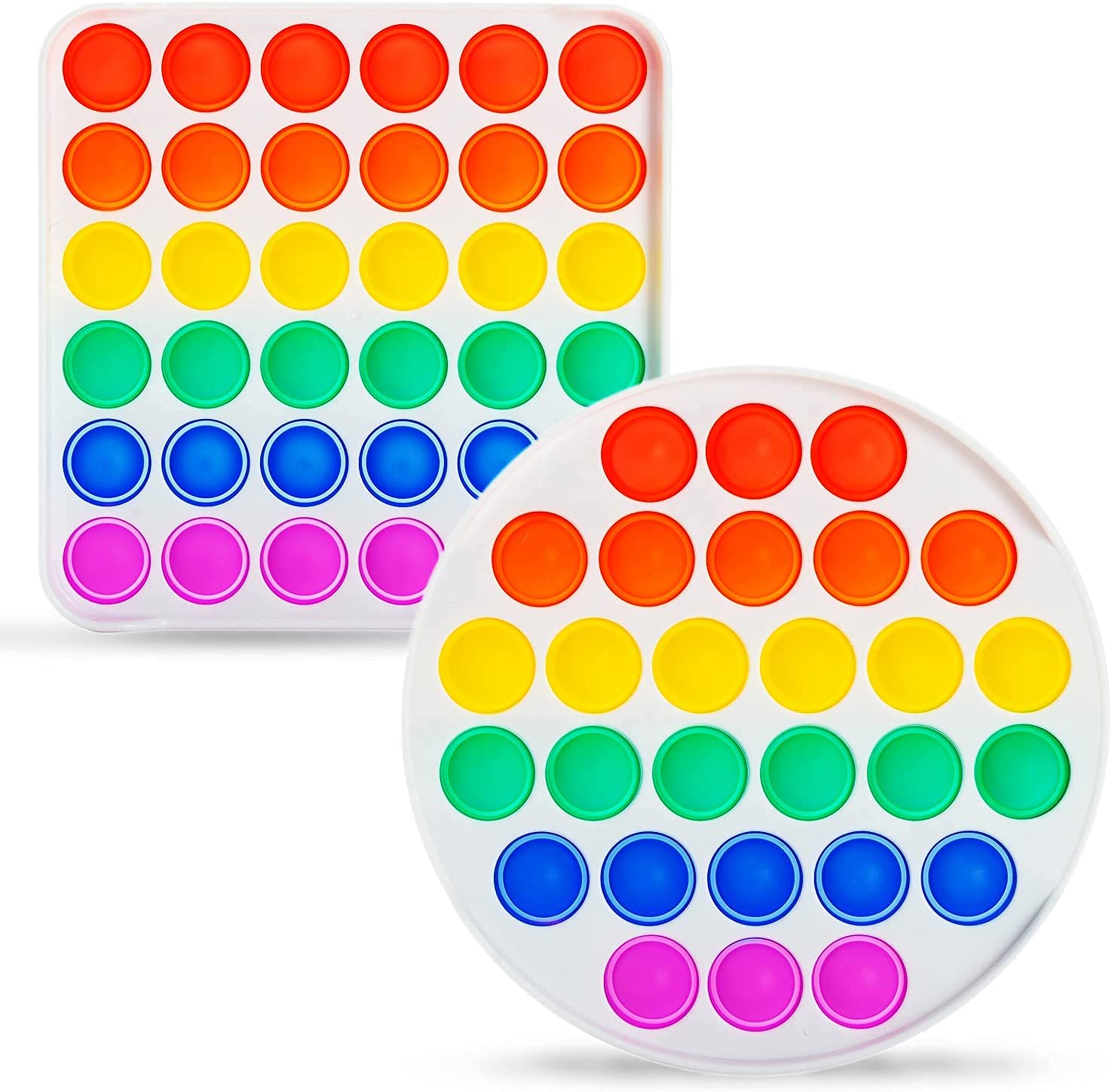 FidgetGenie Hard Shell Pop It Pack of 2 UPGRADED Hard Pop it, Fidget Toys, Fidget Packs