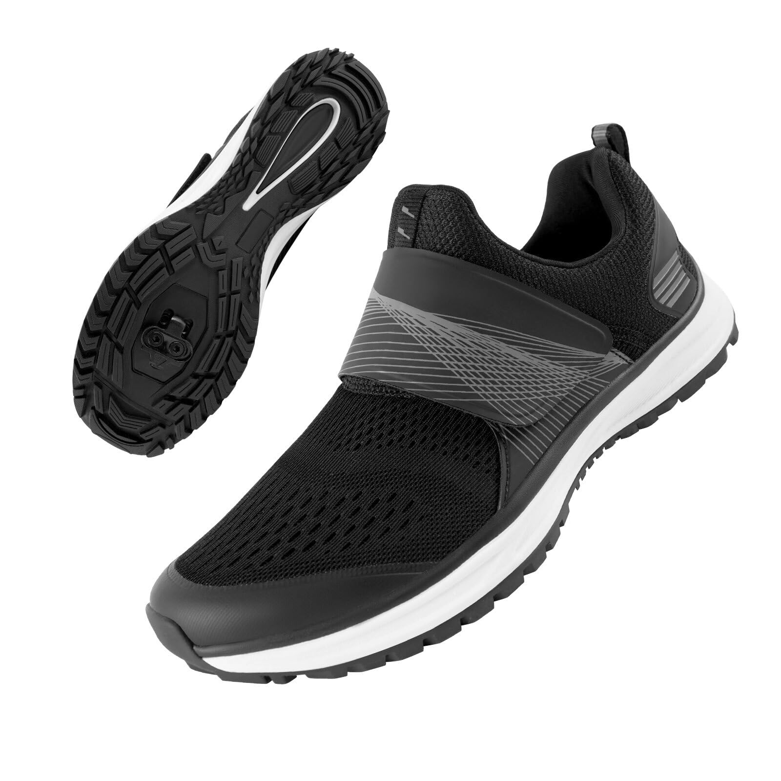 Men's Cycling Shoes Compatible with 2-Bolt SPD Cleats