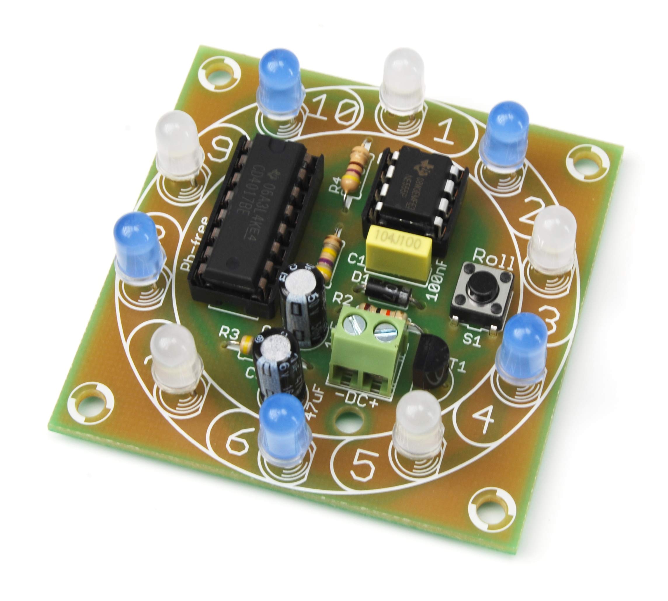 AR197 - Roulette elettronica, ruota della fortuna con effetto rotante, kit fai da te