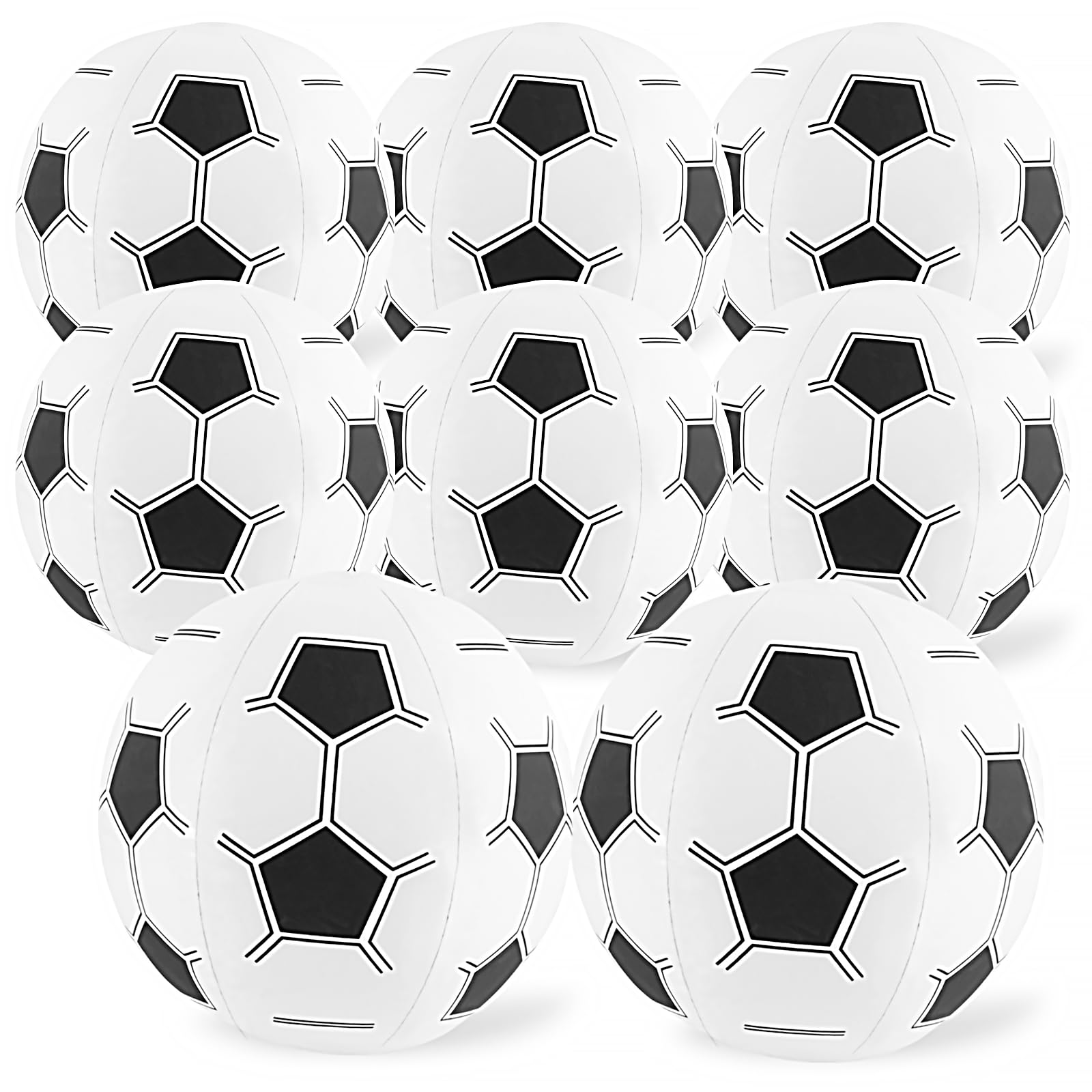 FOIMAS 8pcs Soccer Beach Balls,15 Inch Inflatable Soccer Balls for Summer Pool Beach Party Favor Outdoor Activities