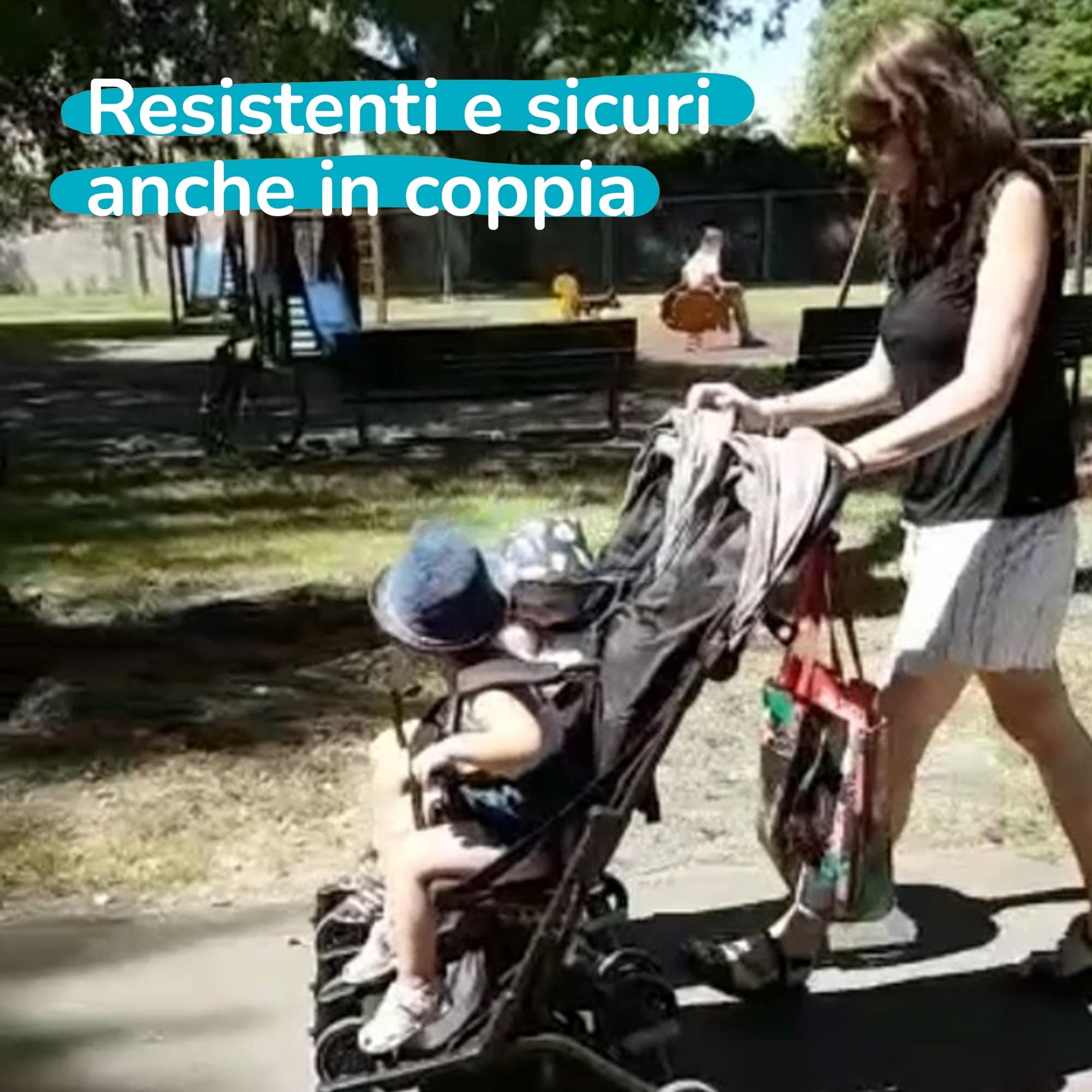 Kit Connettori Gemellare o Multi bimbo Per La Trasformazione Del PassegginoPiuma0+ In PassegginoPiumaTwin0+ Applicazione Veloce x Passeggino Gemellare o Fratellare Ultra Leggero