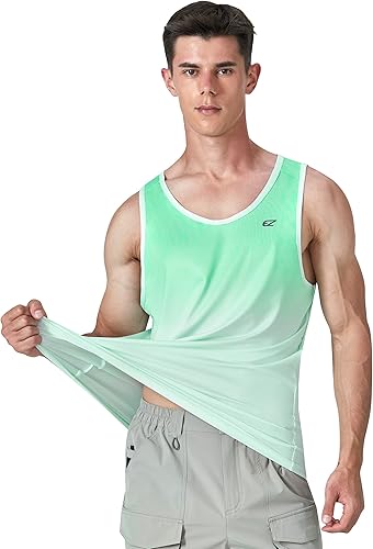 Miniatura 4 de EZRUN - Camisetas sin mangas para hombre, de secado rápido, para natación, playa, camisetas sin mangas, para fisicoculturismo, gimnasio