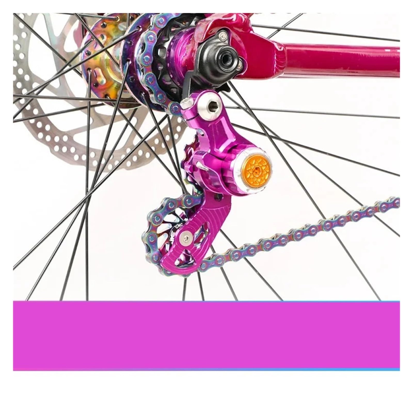 Compatible con bicicletas de montaña, descenso y plegables, Compatible TANKE, tensor bicicleta tensor extractor cadena(2)