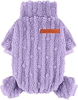 Vista 1 de Pijamas para perros pequeños para niños y niñas, suéter de cuello redondo con cuello alto y forro polar grueso y cálido, abrigo de forro polar