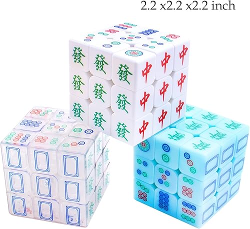 Miniatura 2 de Mahjong - Juego de cubos mágicos 3x3 Mahjong 3 paquetes