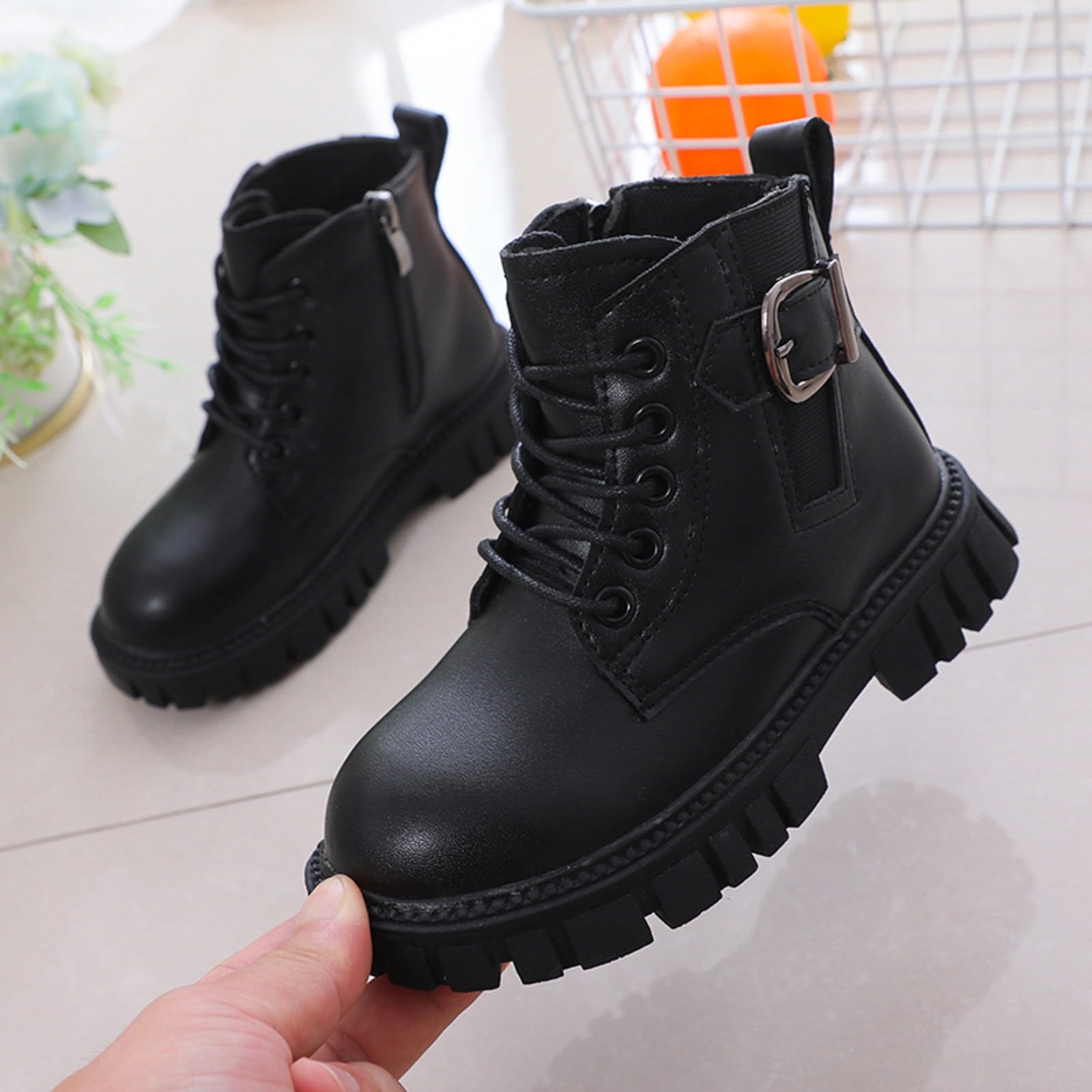 Mädchen Winterstiefel Kinder Schuhe Mode Dicker Absatz Weiche Sohle Casual Booties Bequem Atmungsaktiv