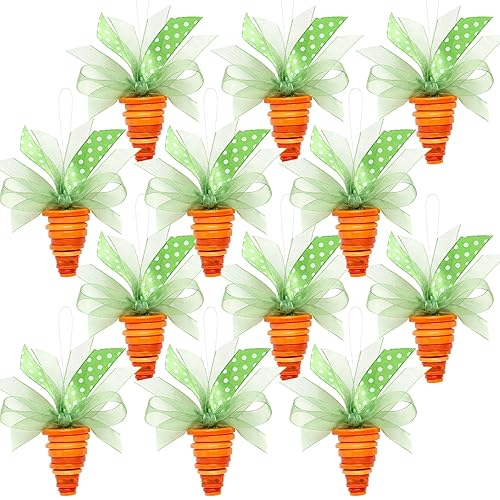 Soulchen 12 Sets Easter Craft Kit Carrot Bunny Button Ornament