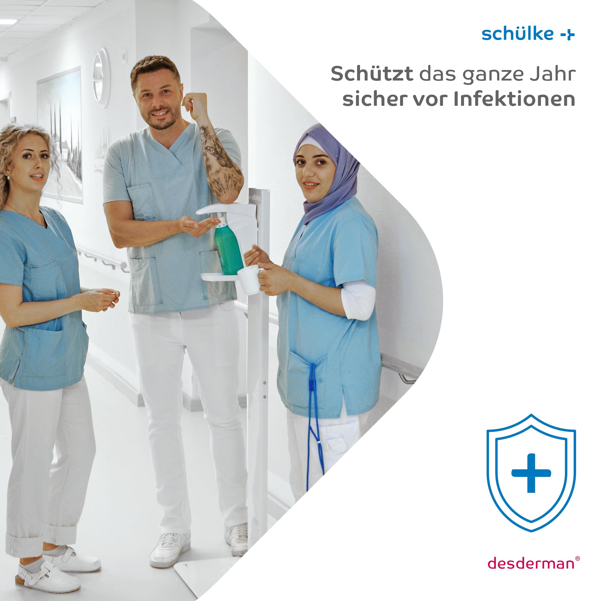 10x 1000 ml Eurofl. Schülke Desderman Händedesinfektionsmittel Desinfektionsmittel, farbstoff-/parfümfrei