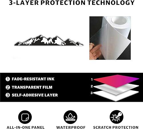 Miniatura 3 de H2 Decal Calcomanías para camiones de montaña de Tailgate  Envolturas para la puerta trasera para camiones, sedán, SUV, película transparente, fácil