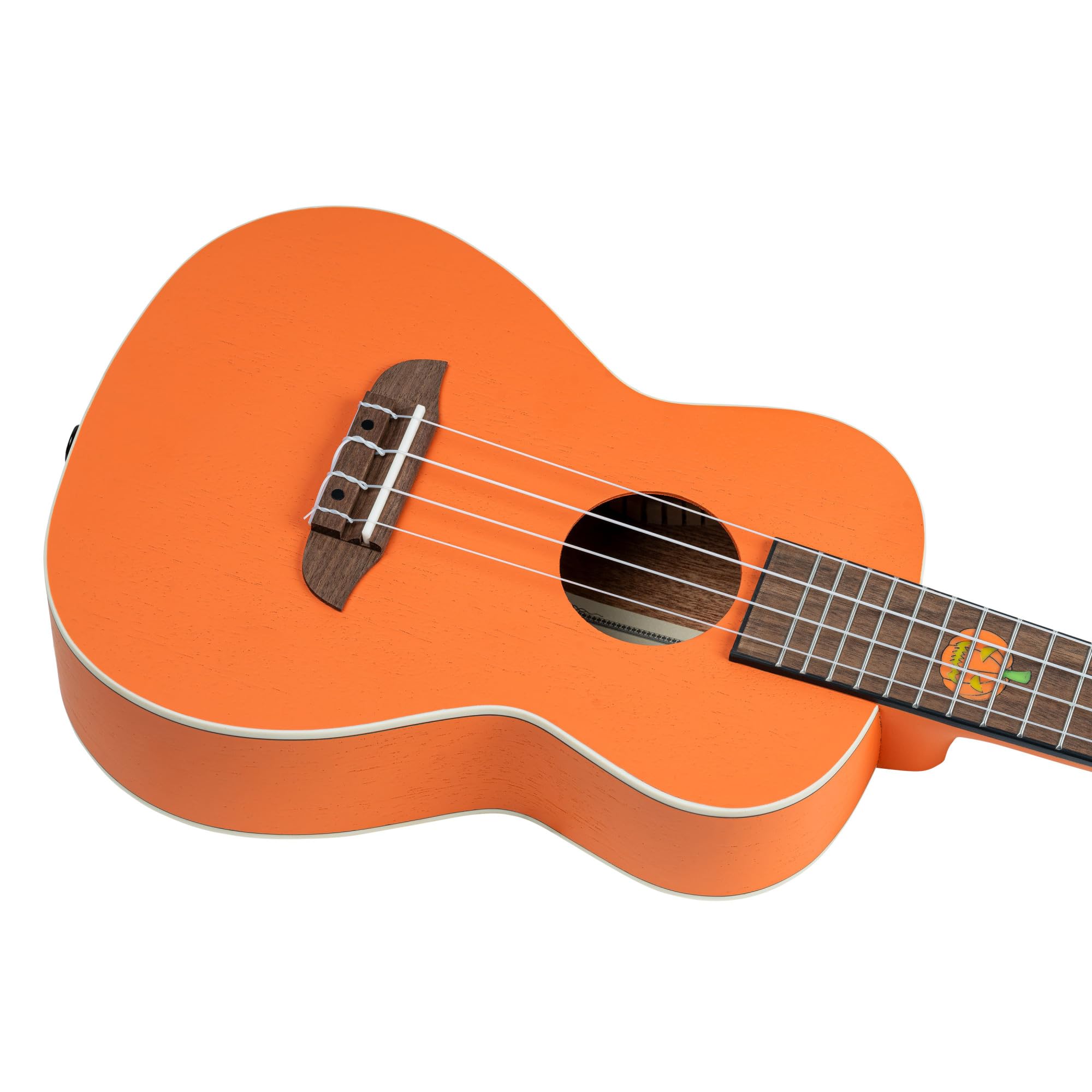 Ortega Guitars Ukulélé Concert Acoustique – Série Custom Built Halloween Edition – Okoumé, Orange (RUHW)
