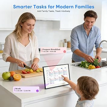 Digital Calendar 10.1, Smart Digital Calendar, 2026 Family Wall Planner, 1080P HD Touchscreen Interactive Display, Meal Schedule, Electronic Family Organizer & Chore Chart, Photo Frame