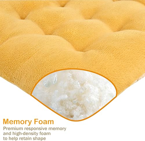 Miniatura 4 de Cojín antideslizante para silla mecedora, cojín copetudo de alta calidad con lazos, resistente y cómodo, acolchado grueso, cojines para silla de