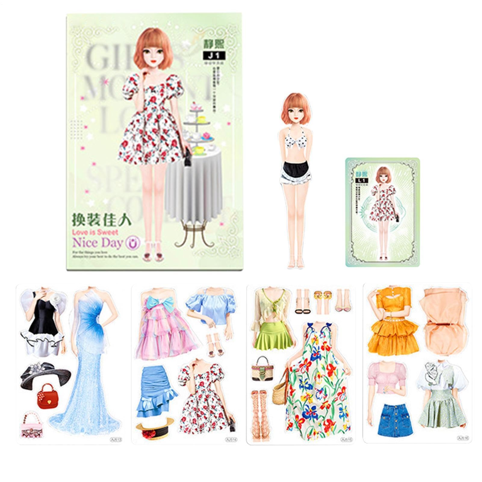 Book of Stickers for Dressing Girls of Fiction and Learning Children 3+