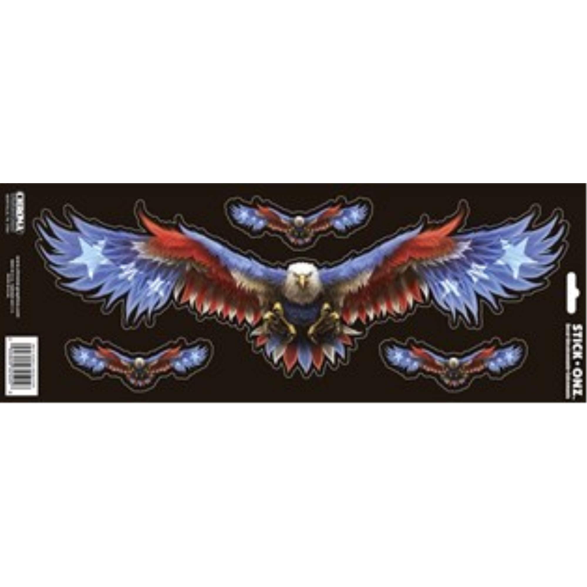 Chroma Graphics 32505 6" x 16" American Eagle Stick Onz Decal, 4 Piece