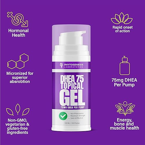 Vista 5 de DHEA 75 – 75mg DHEA por bomba – Promueve el envejecimiento saludable, estado de ánimo saludable, apoyo inmunológico, niveles equilibrados y salud