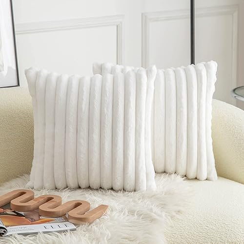 Neelvin Fundas de almohada decorativas de piel sintética de doble cara para sofá, dormitorio, automóvil