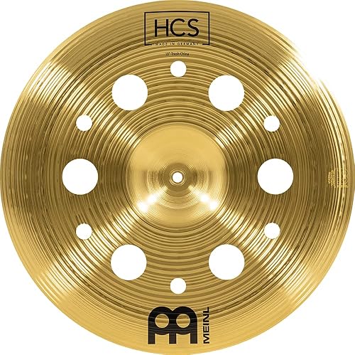 Meinl Cymbals HCS - Platillo de porcelana de basura de 18 pulgadas con agujeros para juego de tambores, fabricado en Alemania, latón con acabado