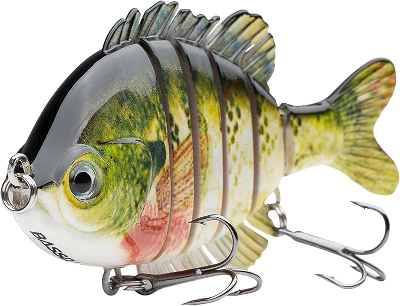SwimPanfish Multi Jointed Panfish Bluegill Swimbaits Hard Topwater Bass Lures Fishing Lure Crank Saltwater 3.5in/0.85oz