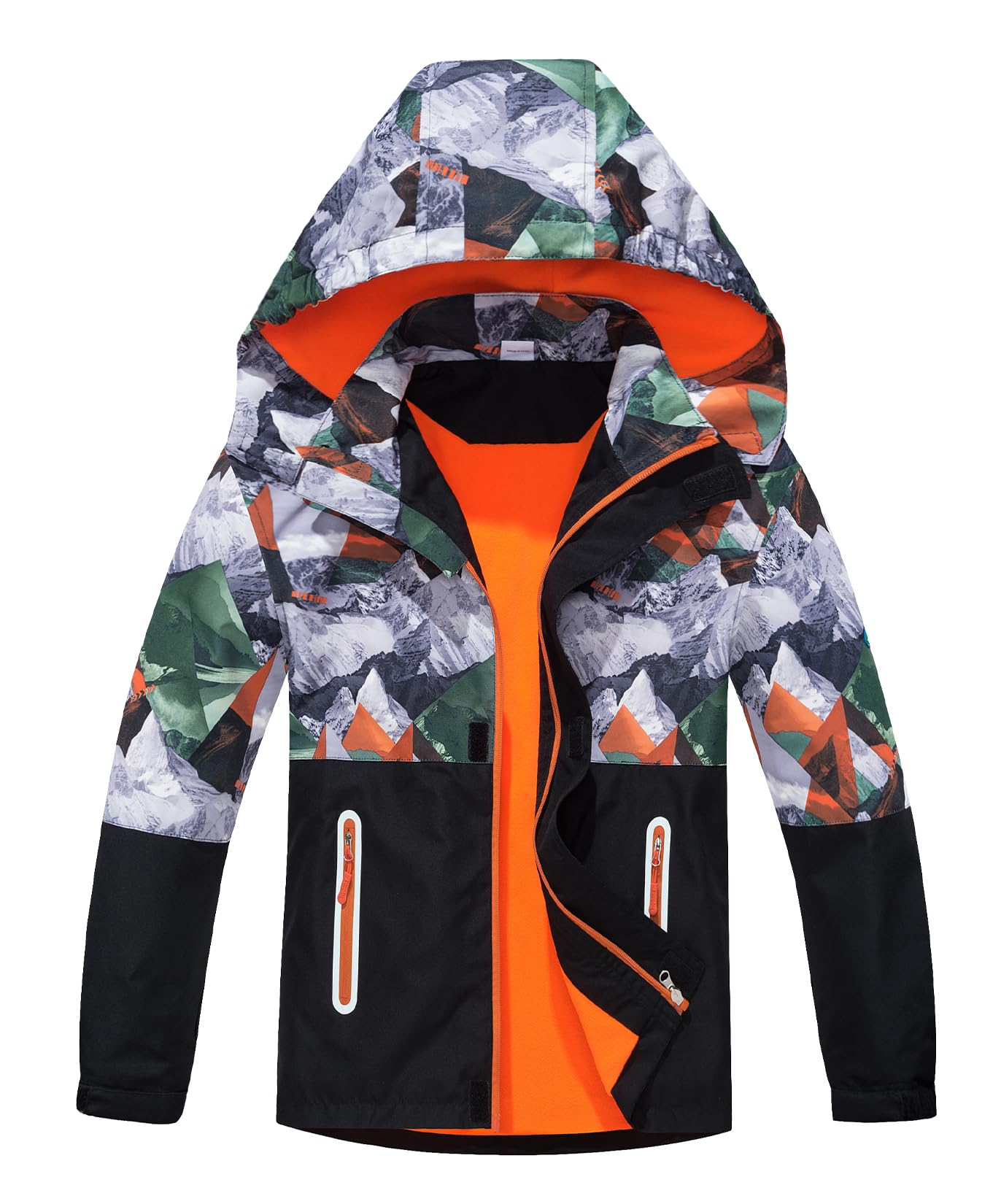 CAMLAKEE Chubasquero Impermeables Niños Chaqueta Abrigo Niño con Forro Polar