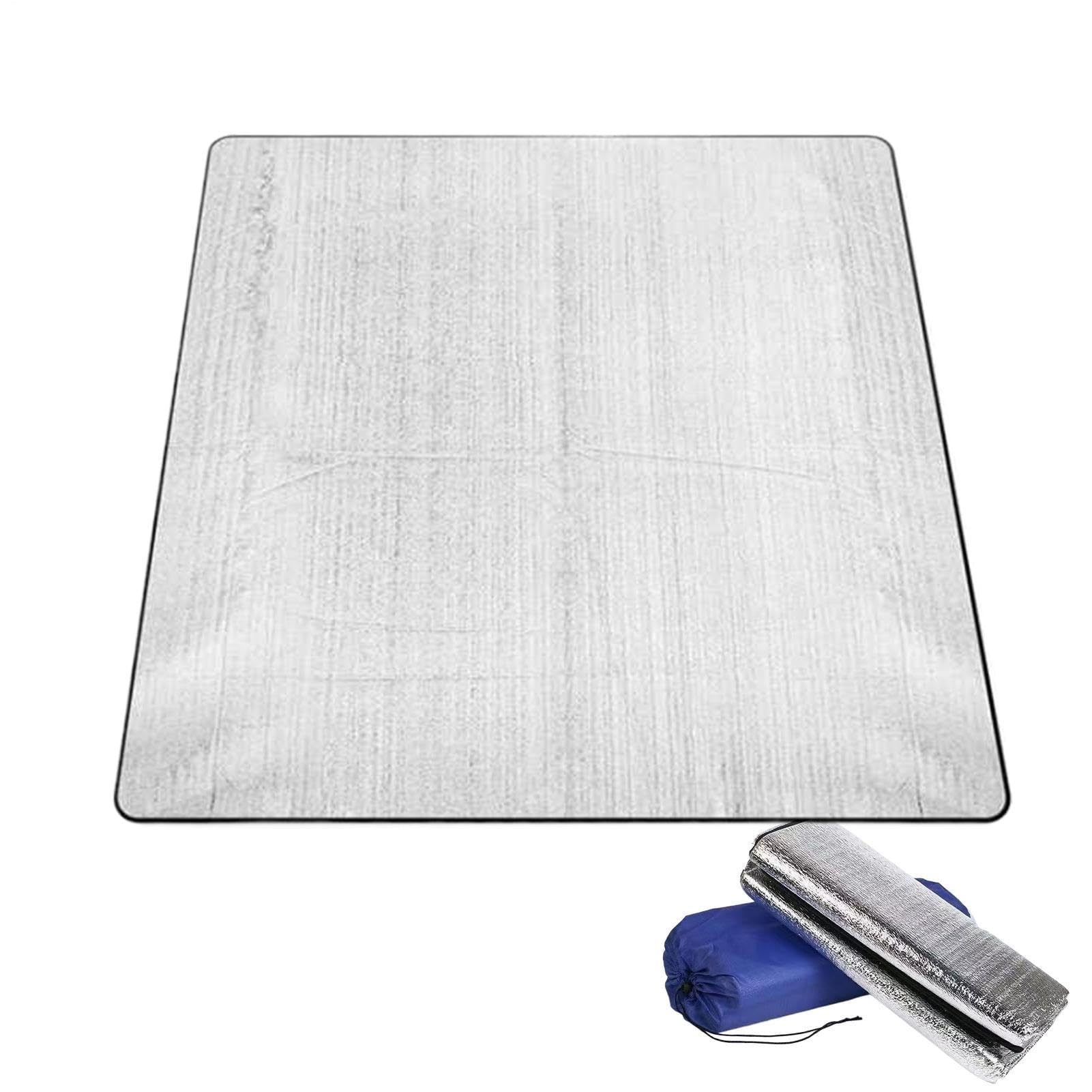 Pianka Aluminiowa Mata Izolacyjna 78,7 x 78,7 Duża Mata Izolacyjna | Mata termiczna do spania dla turystów Dla turystów, osób podróżujących z plecakiem, na plażę, do domu, na festiwal muzyczny,