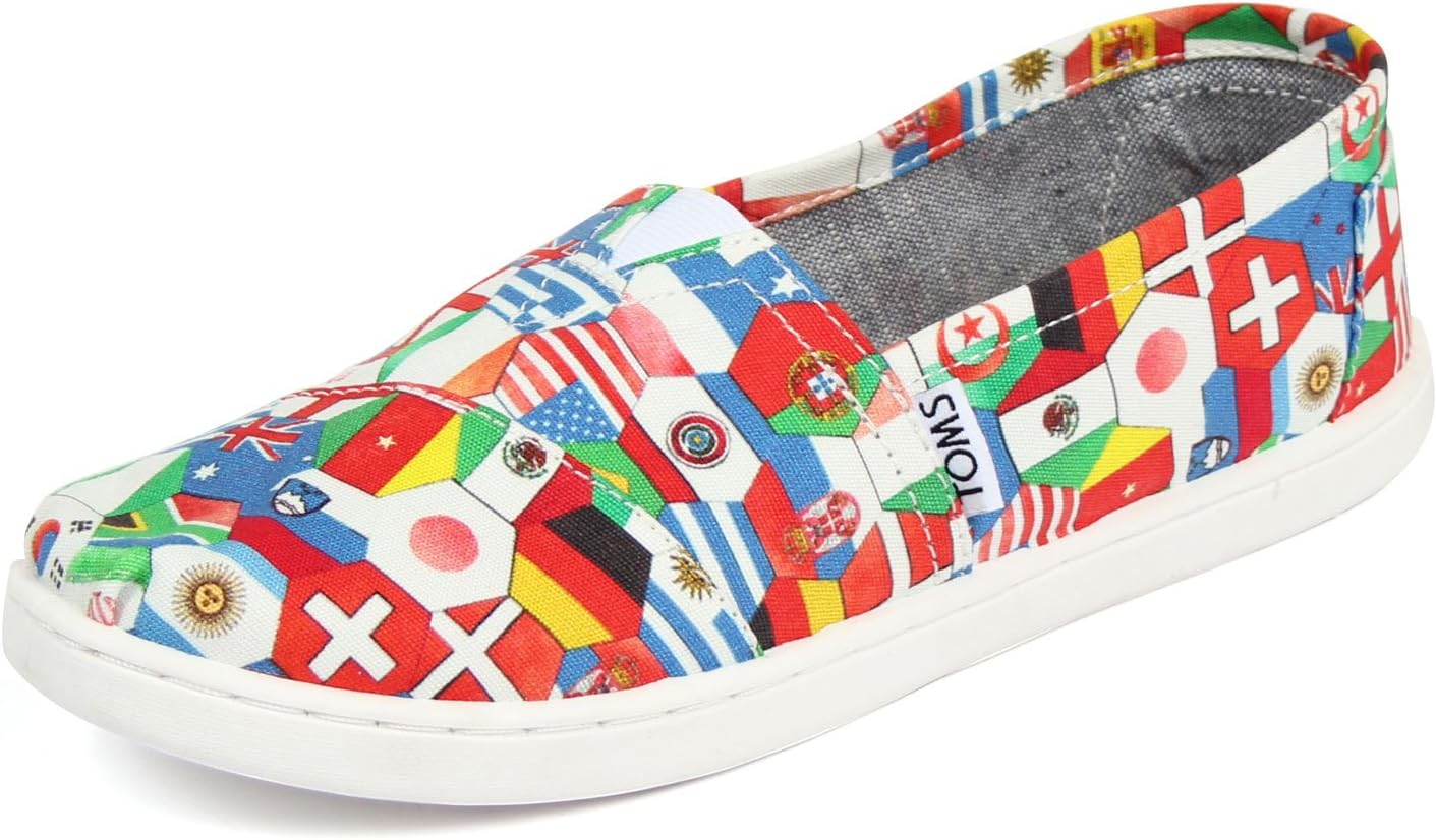 TOMS World Flags Watercolor Youth Classic Shoes 10002294