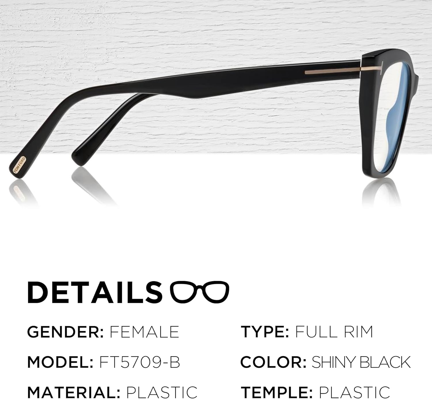 Tom Ford FT5709-B Cat Eye Shape Eyeglass Frame With Luxury Eyewear Kit - Image 2