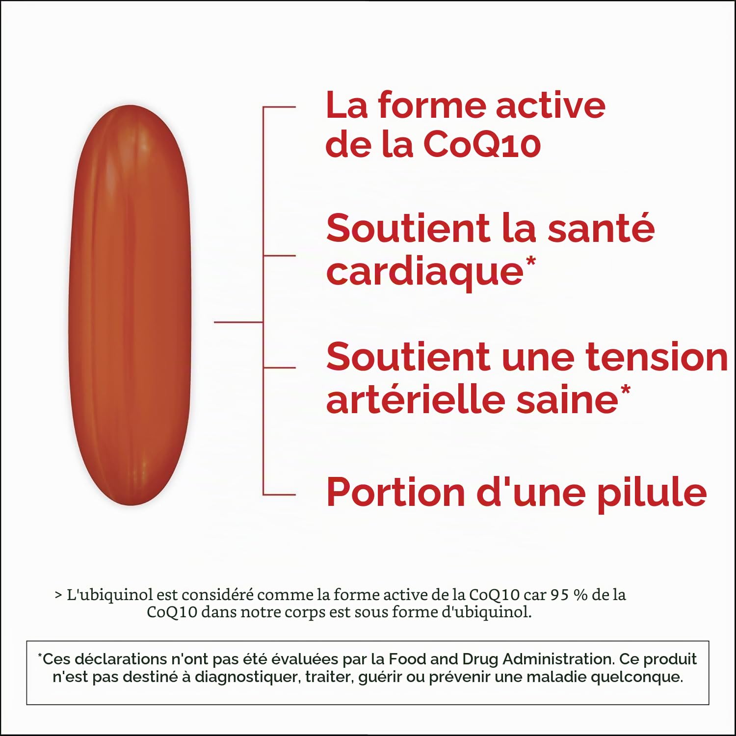 Qunol Ubiquinol CoQ10 Lot de 60 gélules molles 100 mg, Ubiquinol – Forme active de coenzyme Q10, antioxydant pour la santé cardiaque, niveaux de pression artérielle sains, bénéfique pour les
