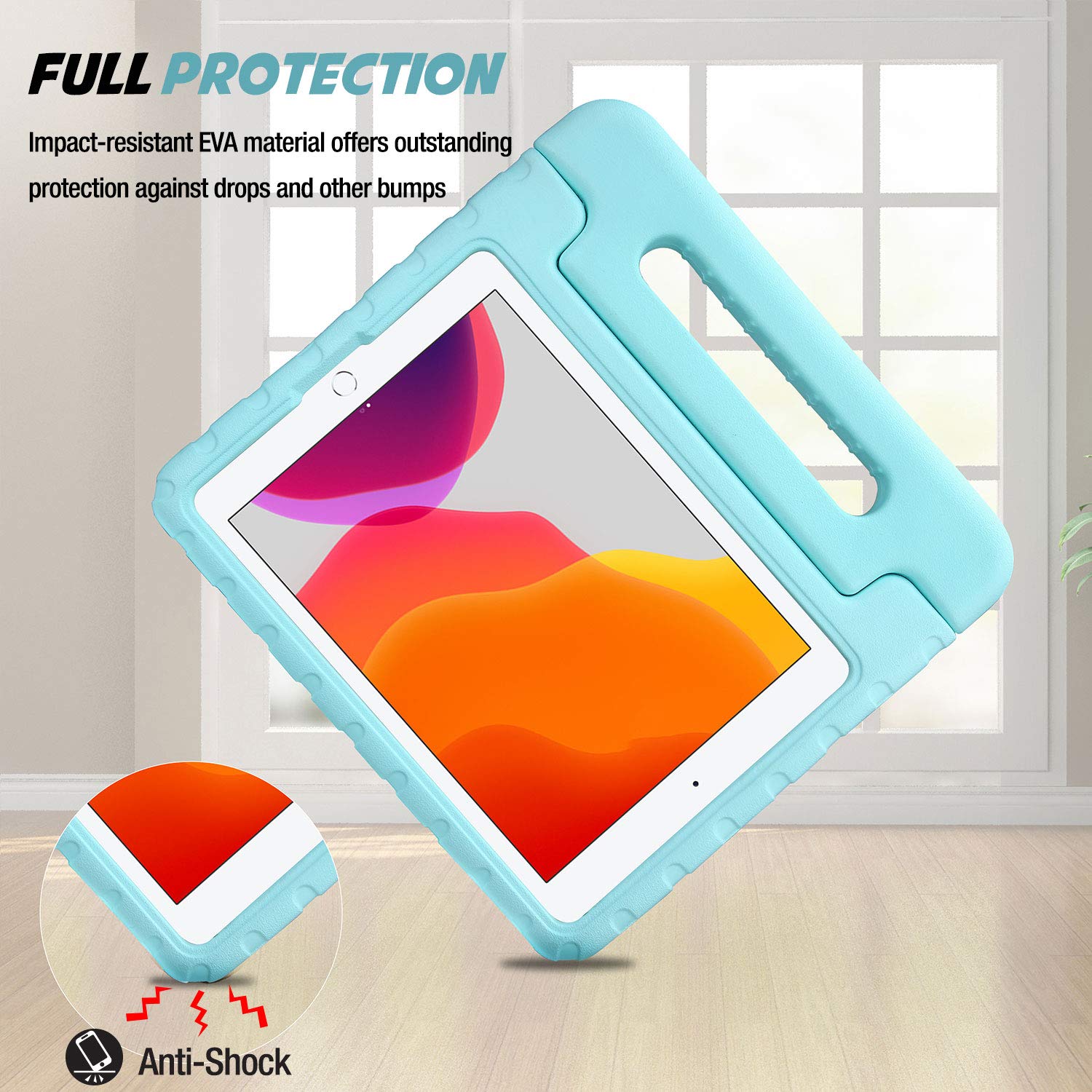 QYiD Custodia Bambini per iPad 9.7 2018/2017, Bambini Eva