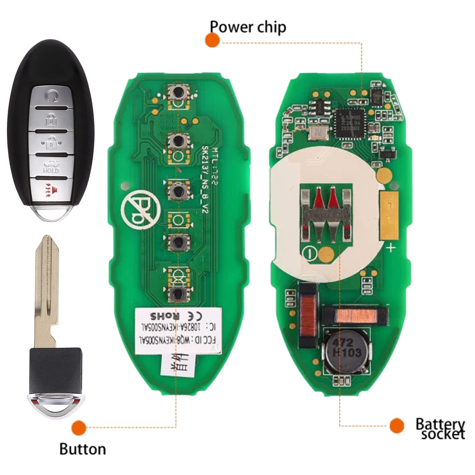 Autel Universale Programmabile A 5 Pulsanti IKEY IKEYAT5TPR