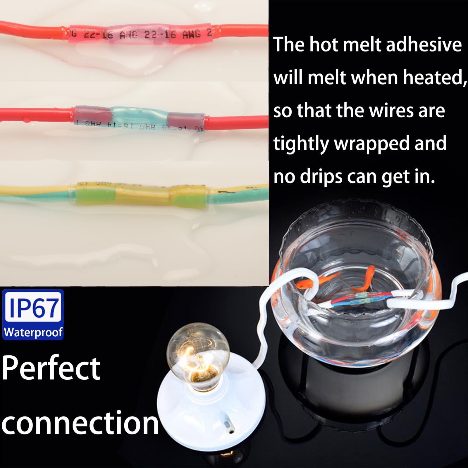 Cavo Impermeabile Connettore Termoretraibile Per Saldatura Connettori Termoretraibili Per Saldatura – Impermeabili, A Compressione, Per Cavi Elettrici, Marca Generica Connettori Stagni - Foto 7