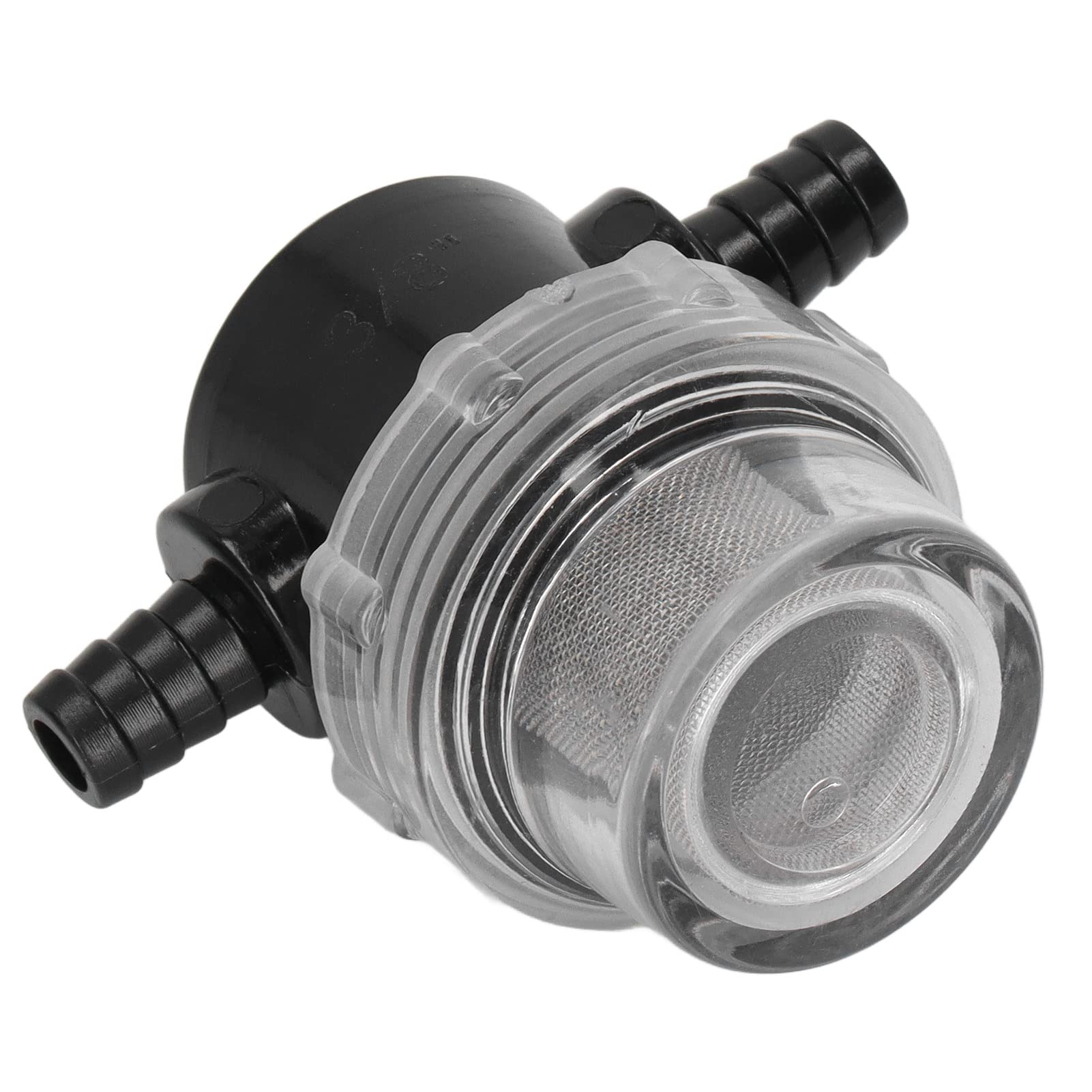 Water Pump Filter in Line Stainer Barb ABS 3/8in 1/2in Output 12V 80 PSI Pumps Great Brushing Cleaning Solutions Sprayers Pressure Washers