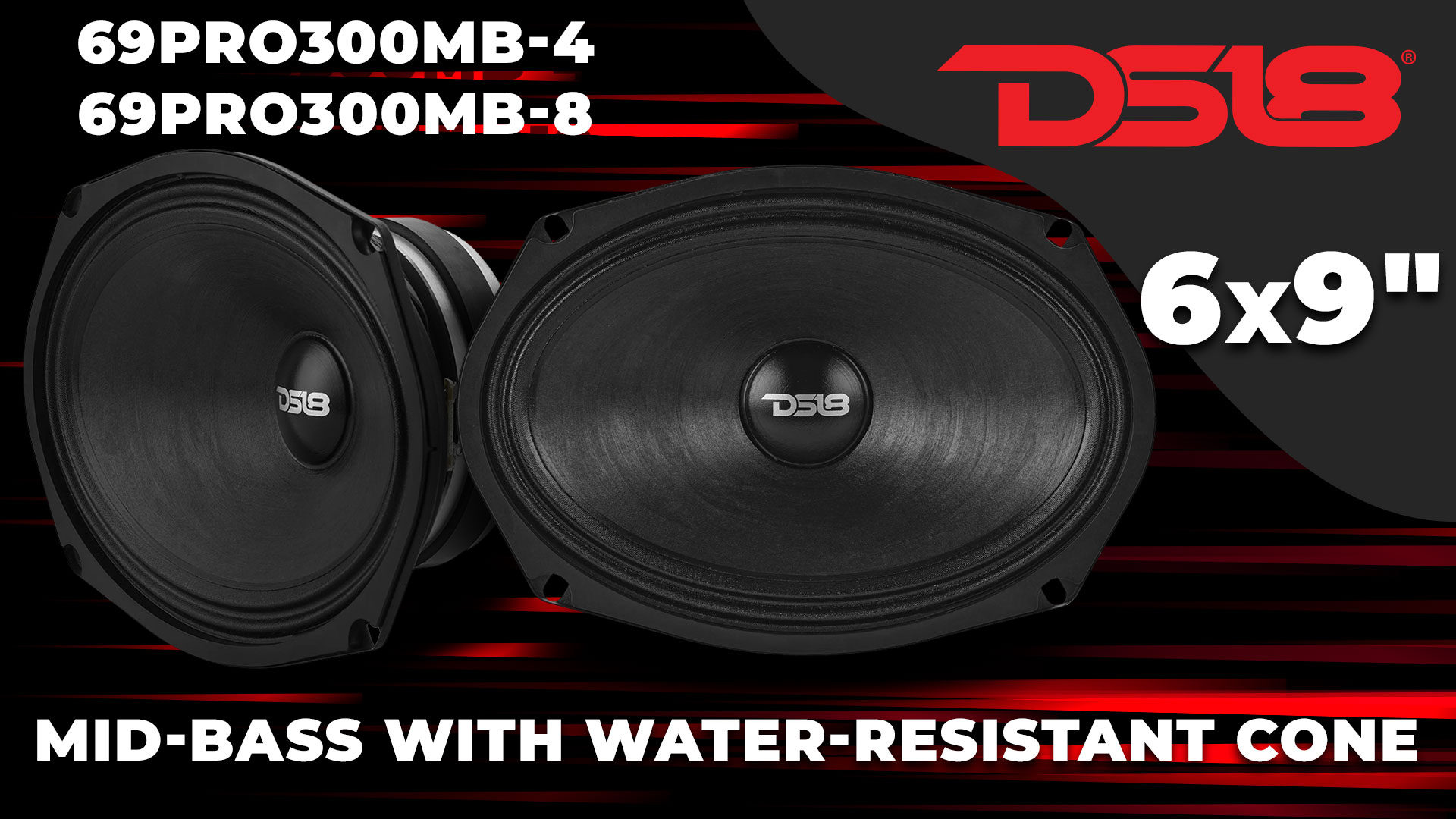 com: DS18 69PRO300MB-4 6x9 Inch Mid Bass Speaker 150W RMS 4