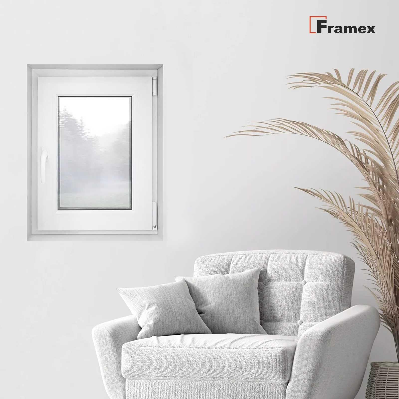 Finestra per cantina in plastica, finestra bianca, larghezza x altezza 40 x 80 cm (400 x 800 mm), vetro doppio (32 mm), ribaltabile, DIN destra - Premium - Tutte le dimensioni