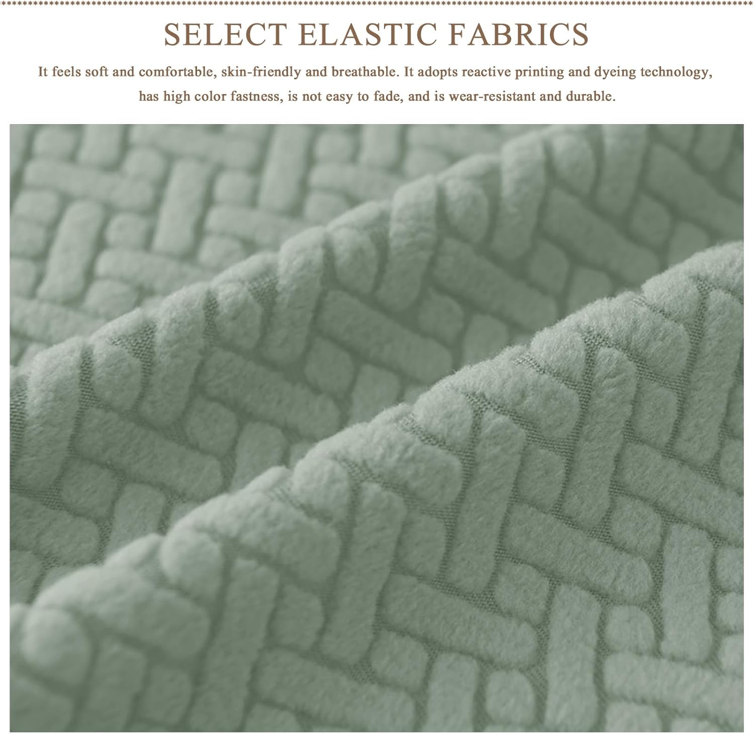 Bar Chair Covers, Bar Stool Covers, Swivel Bar Chair Cover, Stretch Barstool Chair Slipcovers, for Short Swivel Dining Chair Bar Stool Chair (Green,Set of 4)