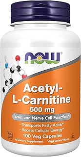 Acetyl L Carnitina 500 Mg (100 Vcaps) Now Foods
