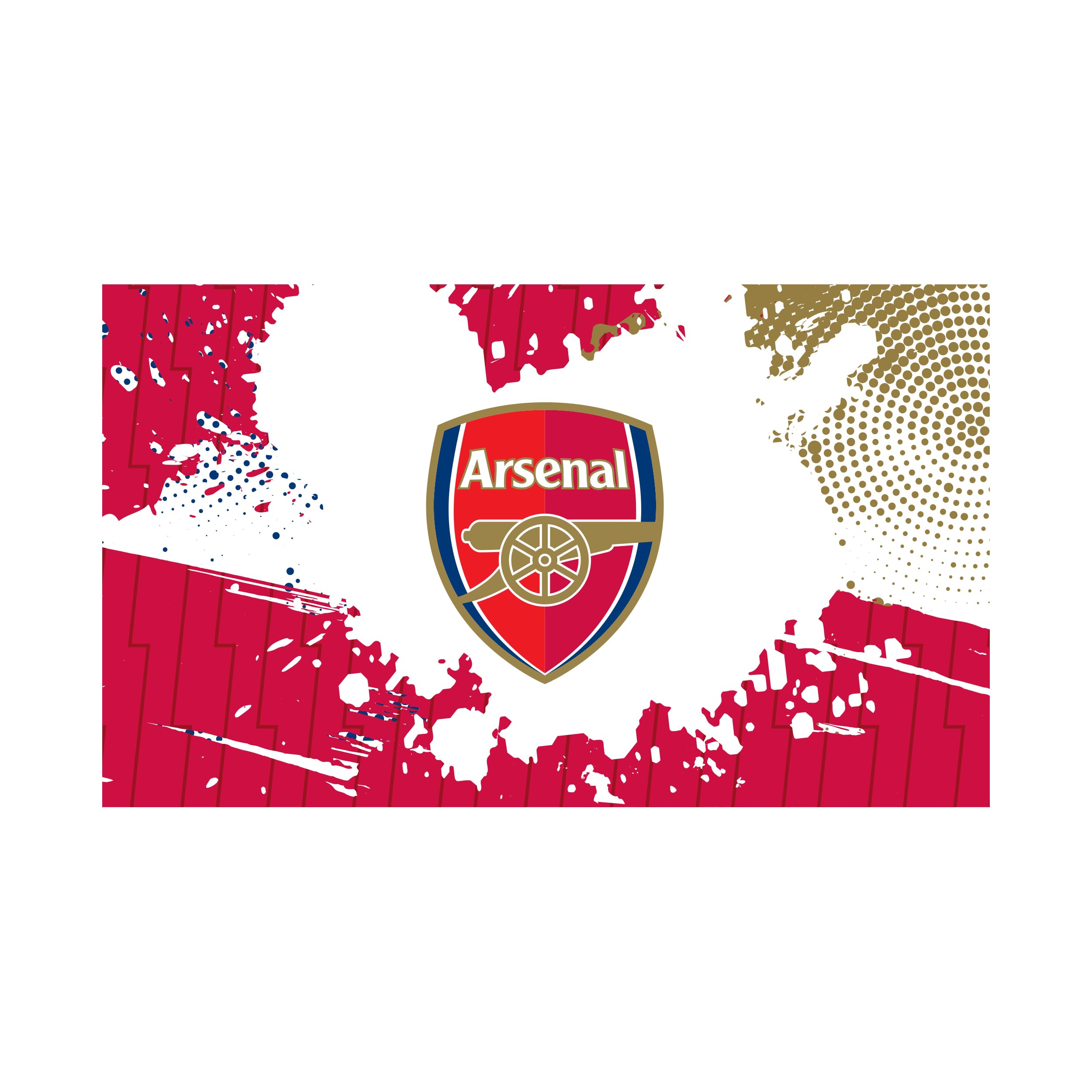 Licence Decor Arsenal FC Sticker mural en vinyle avec blason de couleur éclaircissante Taille S 65 x 40 cm