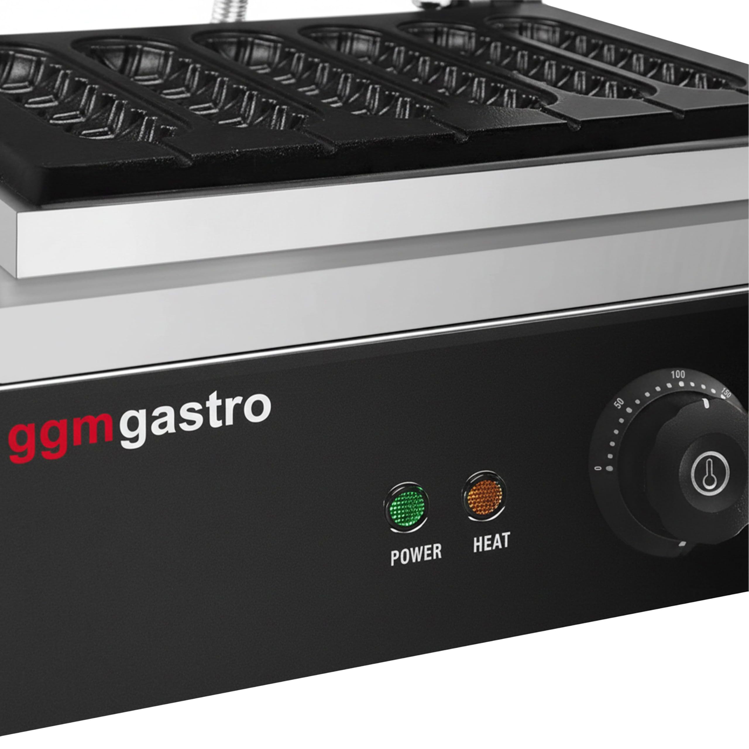 GGM Gastro Waffeleisen Lolly am Stiel 1,55 kW | Ideal für den Dauereinsatz, hochwertige Gusseisenplatten, präzise Zeitsteuerung, leichte Reinigung, sofort einsatzbereit