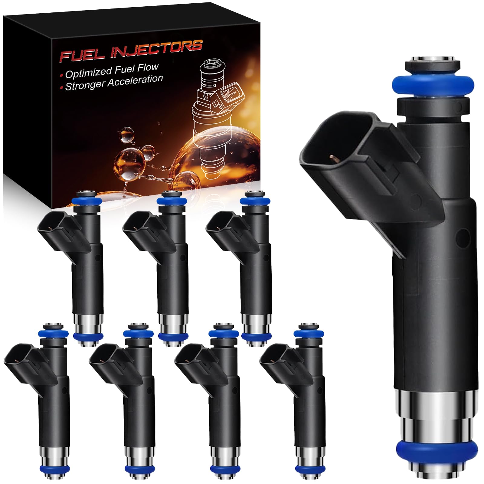 4L3E-B4C FJ867 4.6L For:-Ford Fuel Injectors Fit for F150 E150 E150 Club Wagon E250 Explorer 2004-2008, For:-Mercury Mountaineer 2004-2005, 822-11172, 04861238AB, 1L2E-D4A, (8 Pcs)