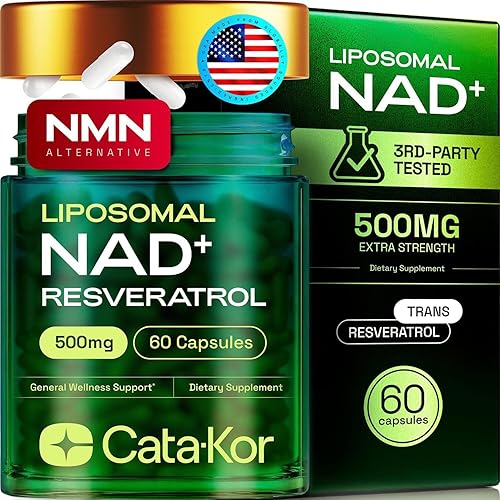 Suplemento liposomal de NAD con resveratrol - Alternativa al suplemento NMN - Probado por terceros - Suministro de 30 días - Resveratrol NAD+
