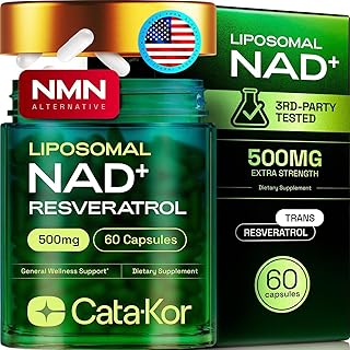 Liposomal NAD Supplement with Resveratrol – NMN Supplement Alternative – Third-Party Tested – 30-Day Supply – Advanced NAD+ Resveratrol