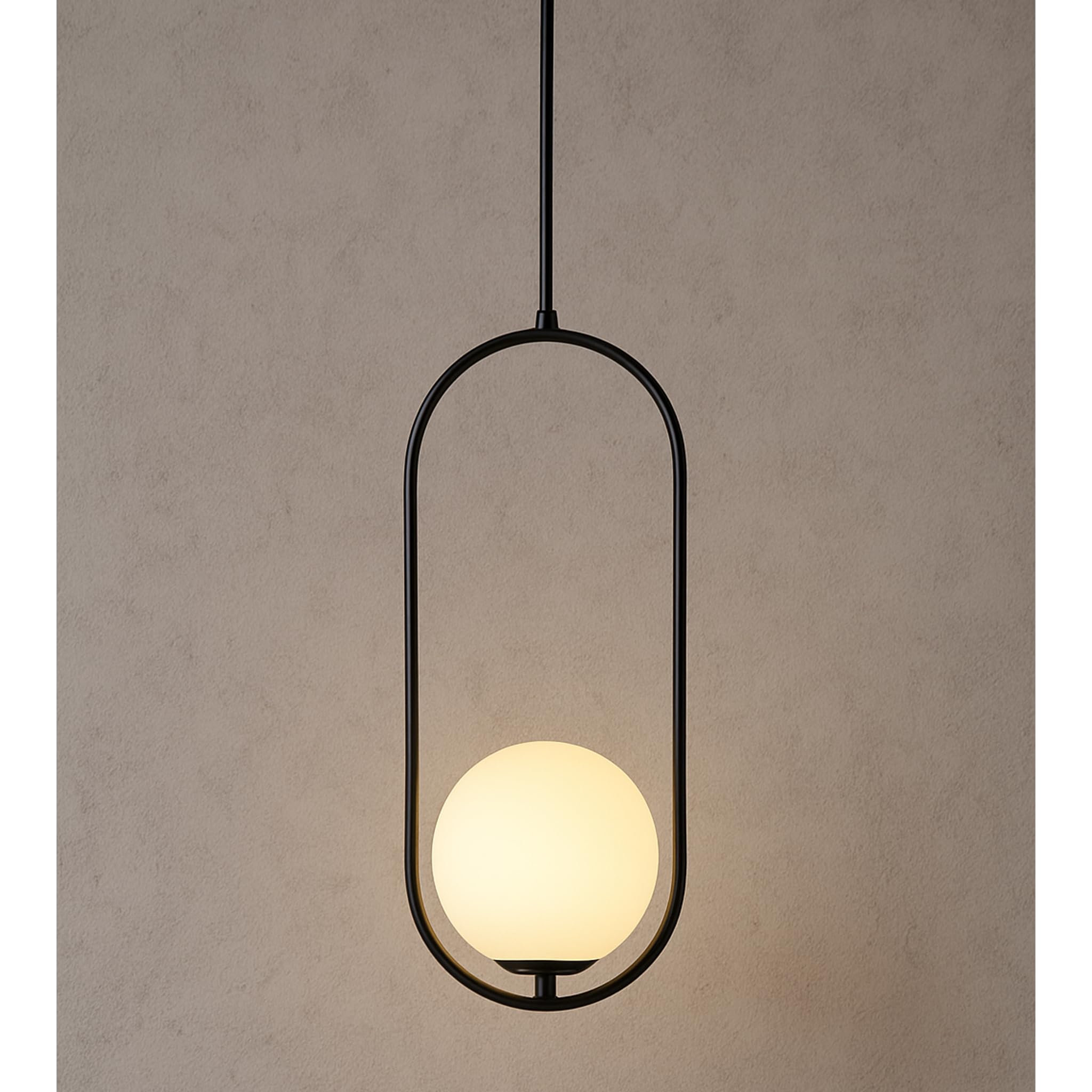 SINOMAN Black Hanging Lights for Living Room/Lights for Ceiling/Hanging Lamps for Home Decoration/Decorative Hanging Lights,Metal (Capsule BLK Single, with Bulb)-image-24