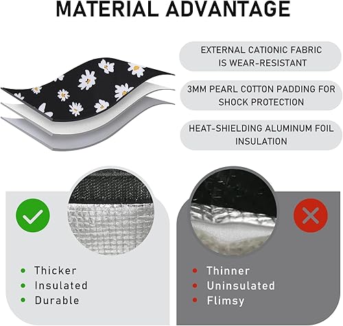 Miniatura 3 de TELLUMO Bolsa de almuerzo, bolsa de almuerzo aislada para mujeres y hombres, contenedor grande reutilizable a prueba de fugas para oficina, trabajo,