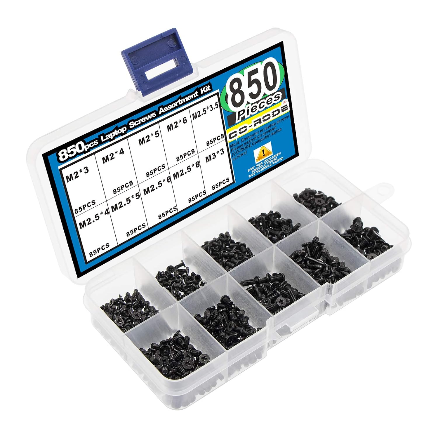 CO-RODE 650pcs M2 M2.5 M3 Laptop Notebook Computer Screws Kit Set for SSD IBM HP Dell Lenovo Samsung Sony Toshiba Gateway Acer